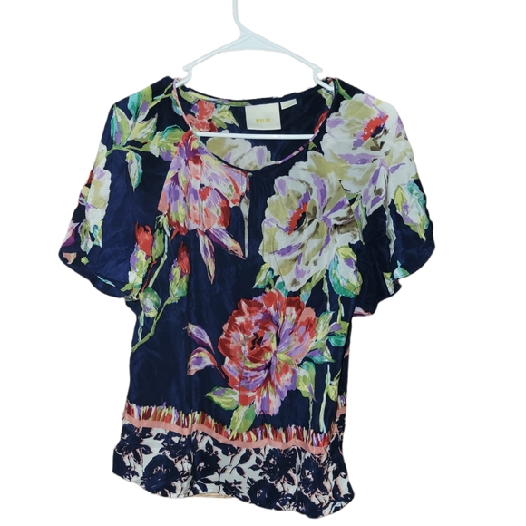 Maeve Tops - Maeve floral spring summer flowy blouse thin 8 medium top